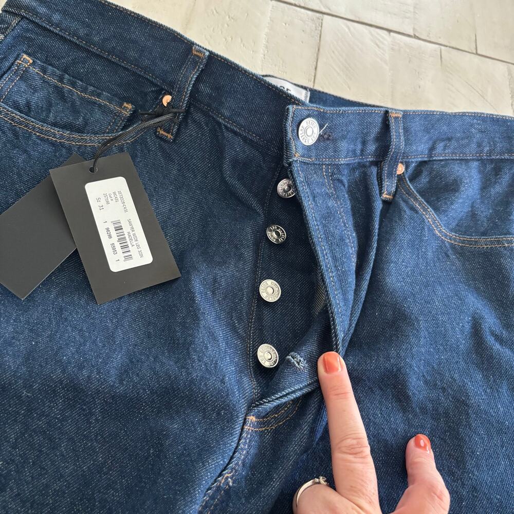 NWT PAIGE Sawyer Wide Leg Jeans in Dark Madella Wash Size 31 Vintage Collection - Picture 7 of 8